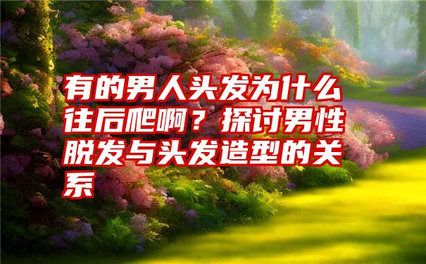 有的男人头发为什么往后爬啊？探讨男性脱发与头发造型的关系