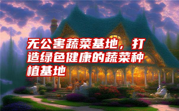 无公害蔬菜基地,打造绿色健康的蔬菜种植基地