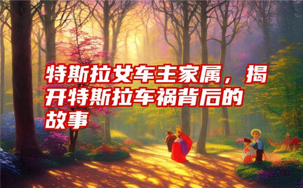 特斯拉女车主家属,揭开特斯拉车祸背后的故事