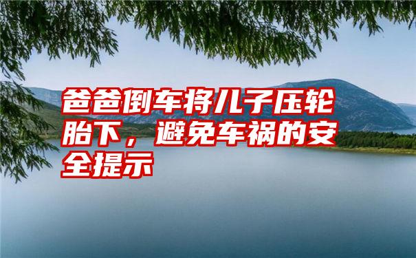 爸爸倒车将儿子压轮胎下，避免车祸的安全提示