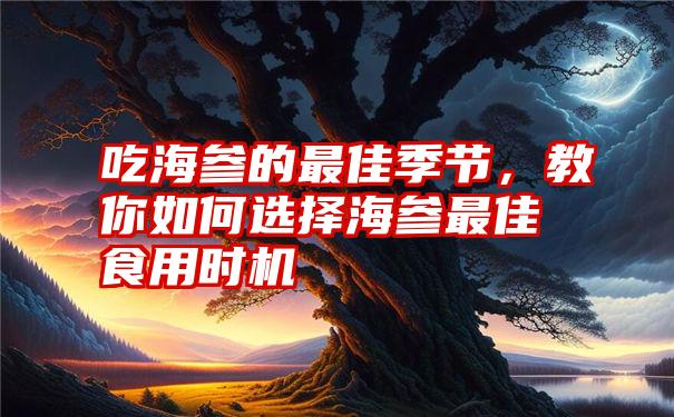吃海参的最佳季节,教你如何选择海参最佳食用时机