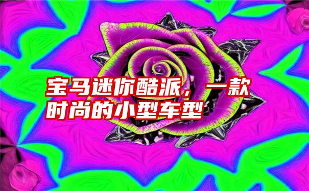 宝马迷你酷派，一款时尚的小型车型