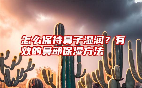 怎么保持鼻子湿润？有效的鼻部保湿方法