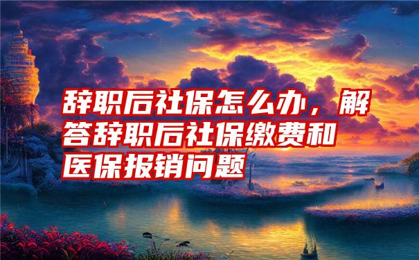 辞职后社保怎么办,解答辞职后社保缴费和医保报销问题