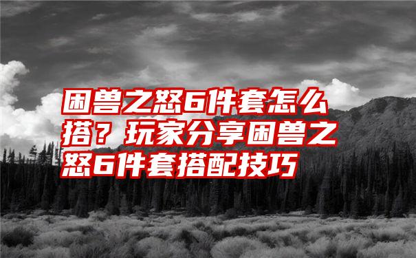 困兽之怒6件套怎么搭？玩家分享困兽之怒6件套搭配技巧