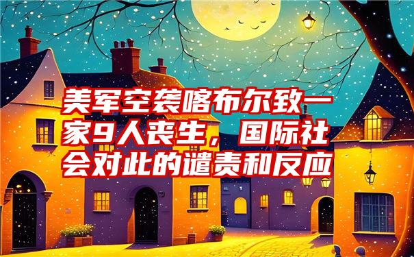 美军空袭喀布尔致一家9人丧生，国际社会对此的谴责和反应