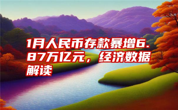 1月人民币存款暴增6.87万亿元，经济数据解读