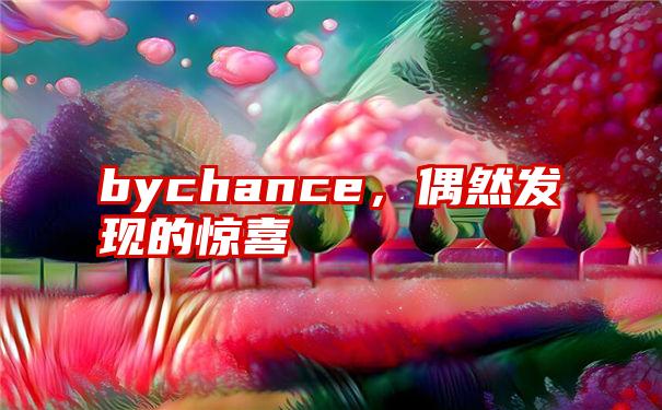 bychance，偶然发现的惊喜