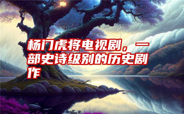 杨门虎将电视剧，一部史诗级别的历史剧作