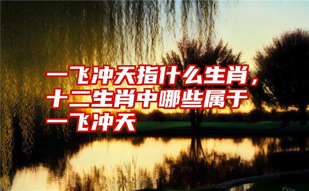 一飞冲天指什么生肖,十二生肖中哪些属于一飞冲天