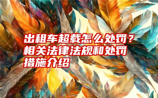 出租车超载怎么处罚？相关法律法规和处罚措施介绍