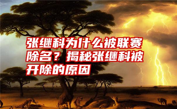 张继科为什么被联赛除名？揭秘张继科被开除的原因