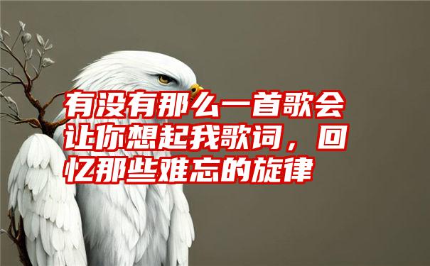 有没有那么一首歌会让你想起我歌词，回忆那些难忘的旋律