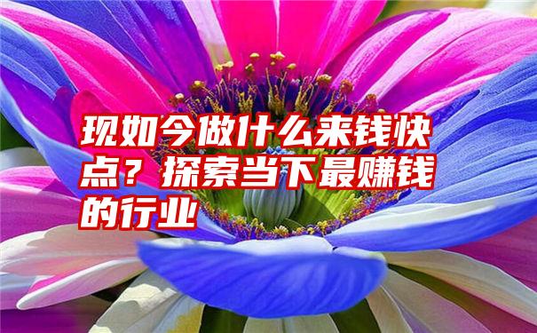 现如今做什么来钱快点？探索当下最赚钱的行业