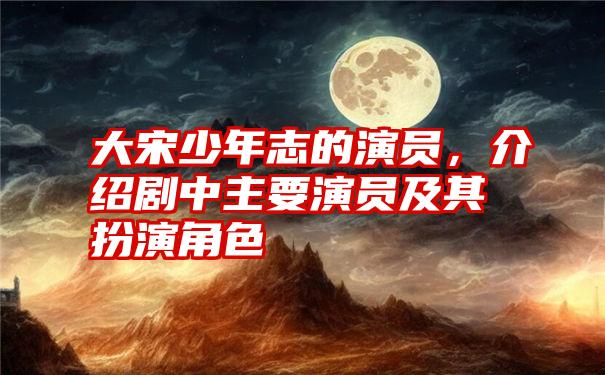 大宋少年志的演员，介绍剧中主要演员及其扮演角色