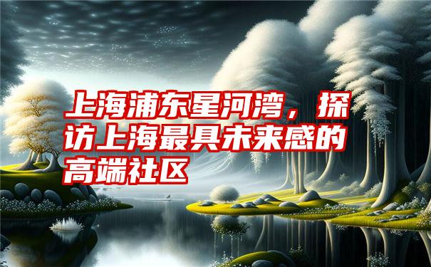 上海浦东星河湾，探访上海最具未来感的高端社区
