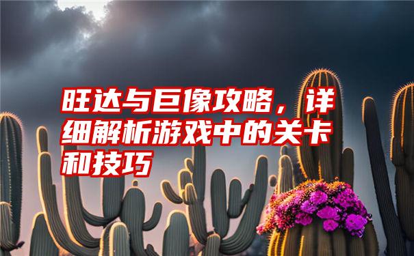 旺达与巨像攻略，详细解析游戏中的关卡和技巧