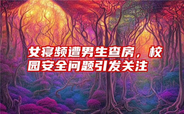 女寝频遭男生查房,校园安全问题引发关注