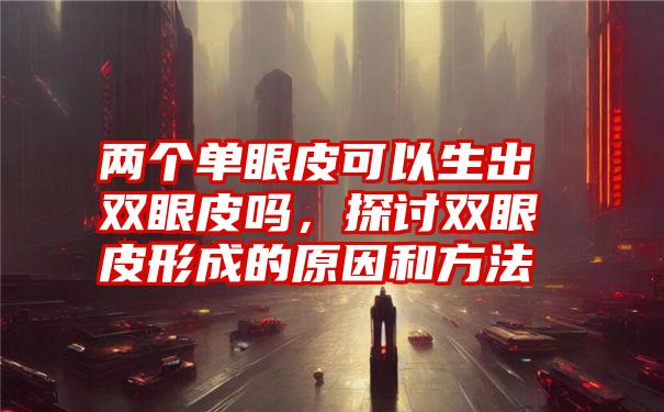 两个单眼皮可以生出双眼皮吗，探讨双眼皮形成的原因和方法