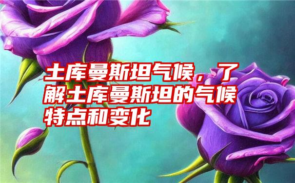 土库曼斯坦气候,了解土库曼斯坦的气候特点和变化