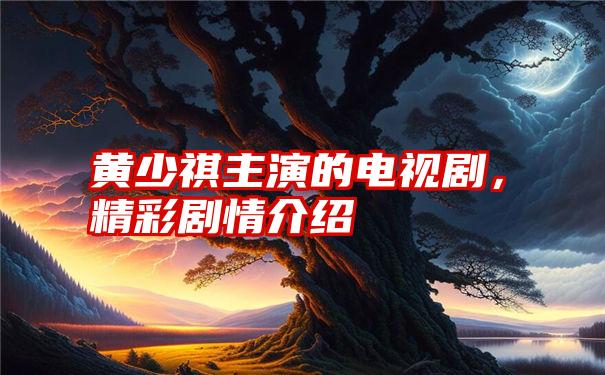 黄少祺主演的电视剧，精彩剧情介绍