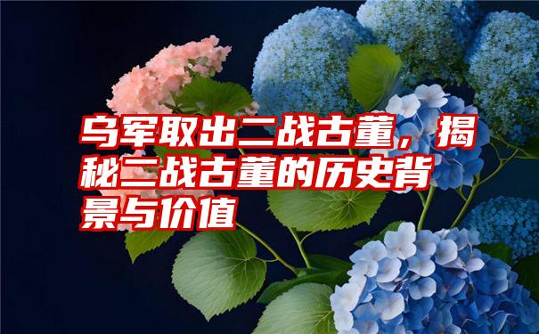 乌军取出二战古董，揭秘二战古董的历史背景与价值