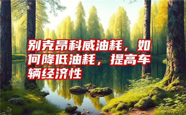 别克昂科威油耗，如何降低油耗，提高车辆经济性