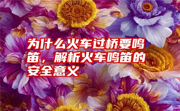 为什么火车过桥要鸣笛，解析火车鸣笛的安全意义