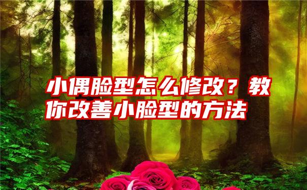 小偶脸型怎么修改？教你改善小脸型的方法