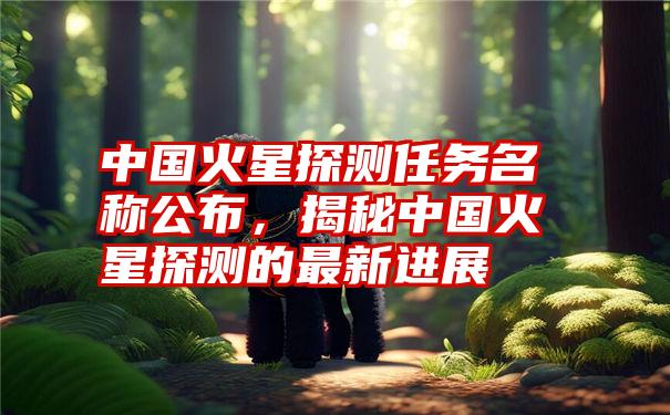 中国火星探测任务名称公布，揭秘中国火星探测的最新进展