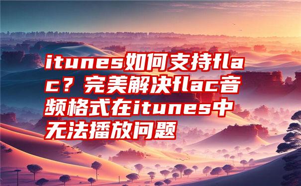 itunes如何支持flac？完美解决flac音频格式在itunes中无法播放问题