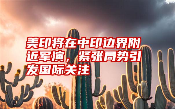 美印将在中印边界附近军演,紧张局势引发国际关注