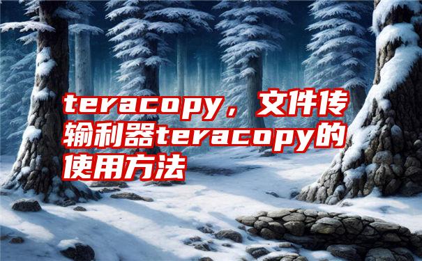 teracopy，文件传输利器teracopy的使用方法