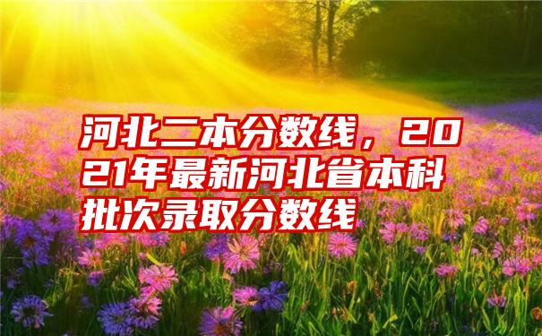 河北二本分数线，2021年最新河北省本科批次录取分数线