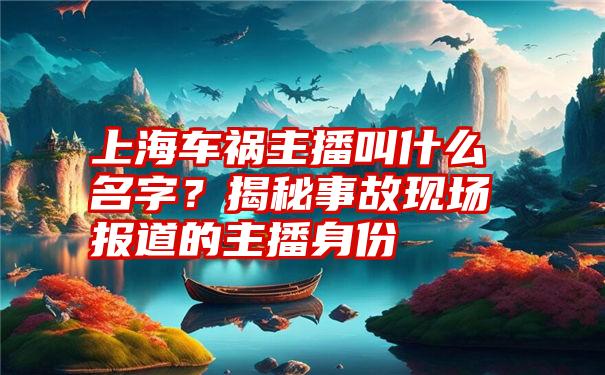 上海车祸主播叫什么名字？揭秘事故现场报道的主播身份