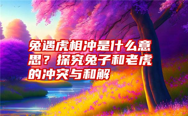 兔遇虎相冲是什么意思？探究兔子和老虎的冲突与和解