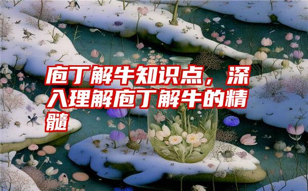 庖丁解牛知识点，深入理解庖丁解牛的精髓