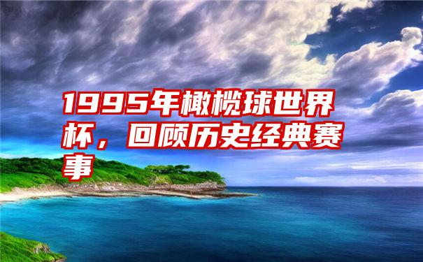 1995年橄榄球世界杯,回顾历史经典赛事