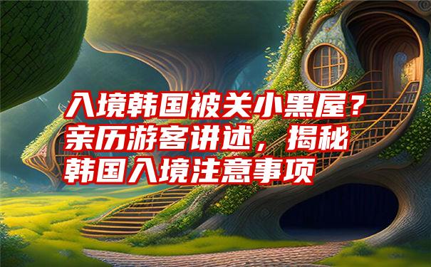 入境韩国被关小黑屋?亲历游客讲述,揭秘韩国入境注意事项