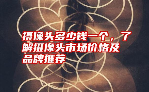 摄像头多少钱一个，了解摄像头市场价格及品牌推荐