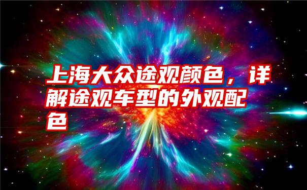 上海大众途观颜色，详解途观车型的外观配色