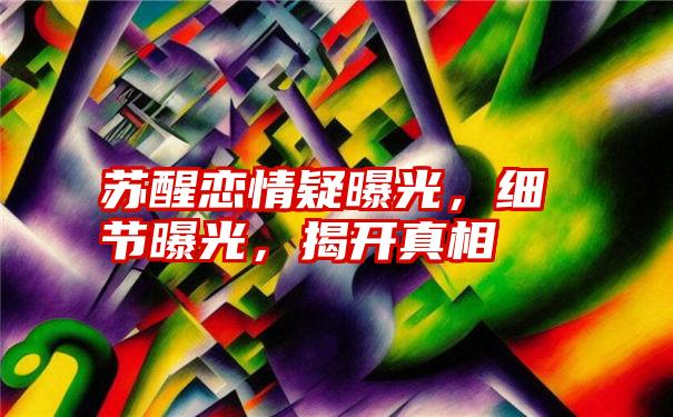 苏醒恋情疑曝光,细节曝光,揭开真相