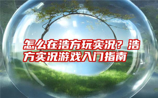 怎么在浩方玩实况？浩方实况游戏入门指南