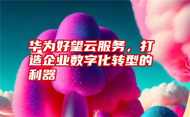 华为好望云服务，打造企业数字化转型的利器