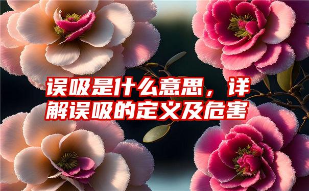 误吸是什么意思，详解误吸的定义及危害