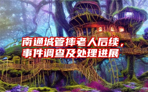 南通城管摔老人后续，事件调查及处理进展