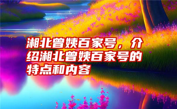 湘北曾姨百家号，介绍湘北曾姨百家号的特点和内容