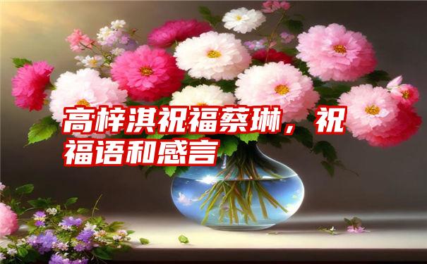 高梓淇祝福蔡琳，祝福语和感言