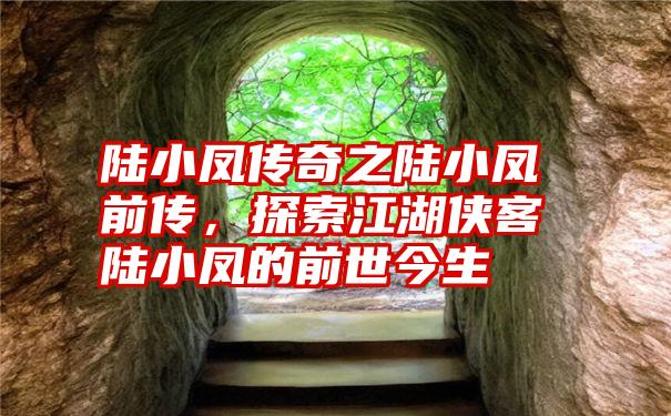 陆小凤传奇之陆小凤前传，探索江湖侠客陆小凤的前世今生