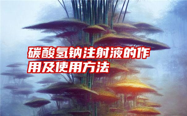 碳酸氢钠注射液的作用及使用方法